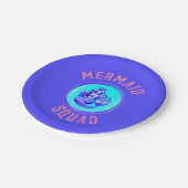 Mermaid Squad Birthday Party Thema Pappteller (Schrägansicht)