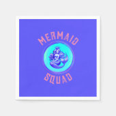 Mermaid Squad Birthday Party Thema Serviette (Vorderseite)