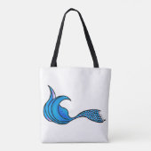 Mermaid Squad blauer Schwanz auf einem Totbeutel Tasche (Rückseite)