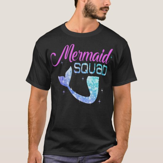 Mermaid Squad Bridesmaid Tshirt Mütter Day Mermutt (Vorderseite)