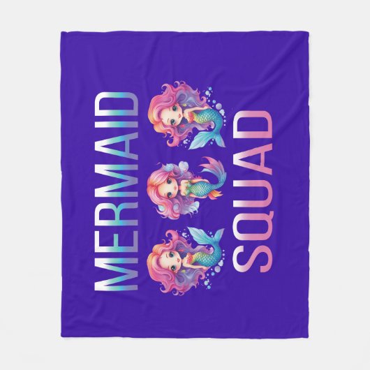 Mermaid Squad Fleecedecke (Vorderseite)