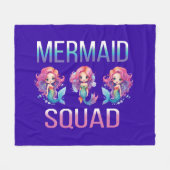 Mermaid Squad Fleecedecke (Vorderseite (Horizontal))