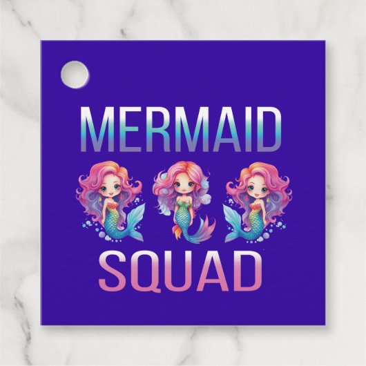 Mermaid Squad Geschenkanhänger (Vorderseite)