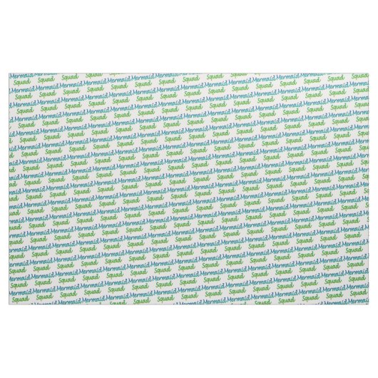 Mermaid Squad Green und Blue Letters Stoff (Yard (91,4 cm))