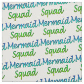 Mermaid Squad Green und Blue Letters Stoff (Muster)