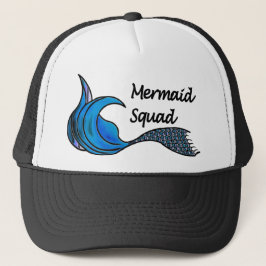 Mermaid Squad in Blues Truckerkappe