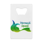 Mermaid Squad in Green Geldbeutel Flaschenöffner (Rückseite)