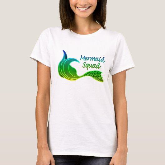 Mermaid Squad in Green T-Shirt (Vorderseite)