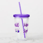 Mermaid Squad lila/blau Schwanz Acryltumbler Acryltrinkbecher (Links)