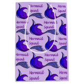 Mermaid Squad Lila Geschenktasche Mittlere Geschenktüte (Vorderseite)