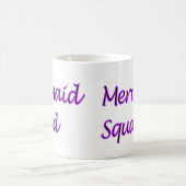 Mermaid Squad Lila Wörter Kaffeetasse (Mittel)
