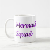Mermaid Squad Lila Wörter Kaffeetasse (Links)