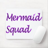 Mermaid Squad Lila Wörter Mousepad (Mit Mouse)