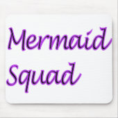 Mermaid Squad Lila Wörter Mousepad (Vorne)