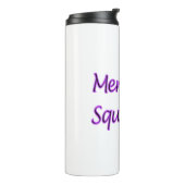 Mermaid Squad Lila Wörter Thermosbecher (Nach links gedreht)