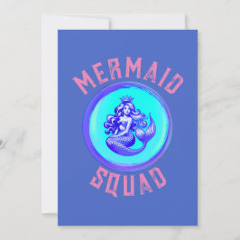 Mermaid Squad Mermaid Birthday Party Einladung