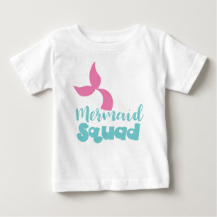 Mermaid Squad, Mermaid Schwanz, Meerjungfrau Silho Baby T-shirt