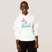 Mermaid Squad, Mermaid Schwanz, Meerjungfrau Silho Hoodie (Vorne ganz)