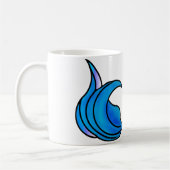 Mermaid-Squad mit blauem Meerjungfrau-Schwanz auf Kaffeetasse (Links)