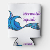 MErmaid Squad mit blauem Schwanz kann kühler Dosenkühler (Vorderseite)