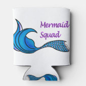 MErmaid Squad mit blauem Schwanz kann kühler Dosenkühler (Rückseite)