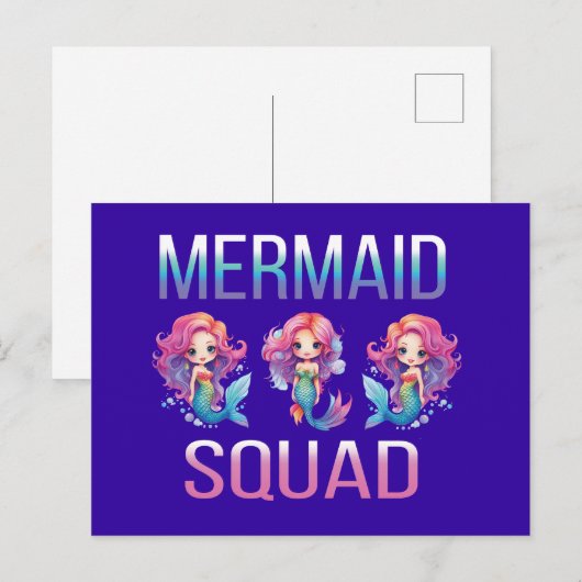 Mermaid Squad Postkarte (Vorne/Hinten)