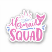 Mermaid Squad Sticker (Vorderseite)