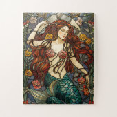 Mermaid Stained Glass Puzzle (Vertikal)