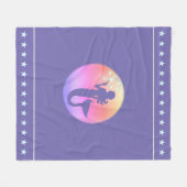 Mermaid & Star-Muster auf Lavender Blue Fleecedecke (Vorderseite (Horizontal))