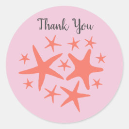 Mermaid Starfish Ocean Beach Party Stickers