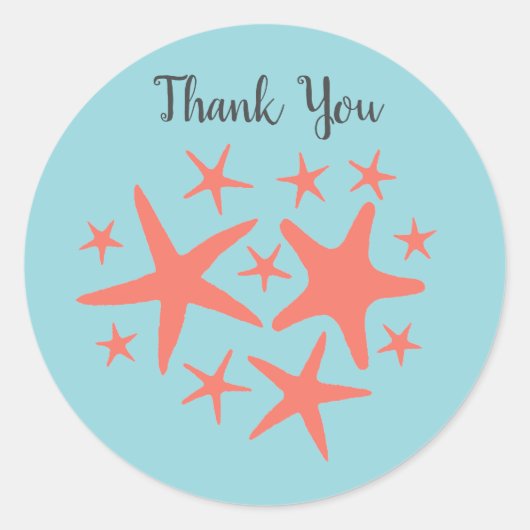 Mermaid Starfish Ocean Beach Party Stickers (Vorderseite)