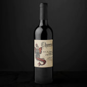 Mermaid Steampunk | Apothekar für Vintages Pergame Weinetikett