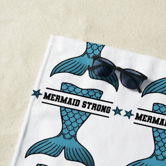 Mermaid Strong Beach Handtuch (Beispiel)