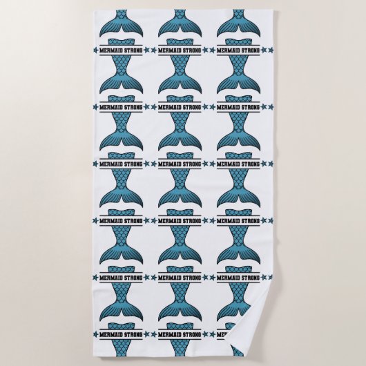 Mermaid Strong Beach Handtuch (Vorderseite)