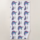 Mermaid Strong Mermaid Schwanz Beach Handtuch (Vorderseite)
