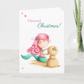 Mermaid Summer Beach Karte (Vorderseite)