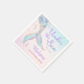 Mermaid Summer Pool 1. Geburtstag Party Serviette (Ecke)