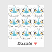 Mermaid Summer Unicorn Stickers Aufkleber (Blatt)