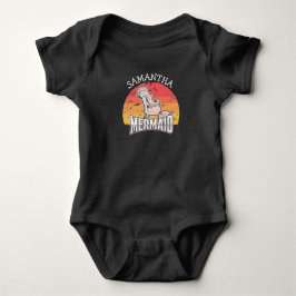Mermaid Sunset Name Baby Strampler