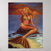 Mermaid Sunset Poster (Vorne)
