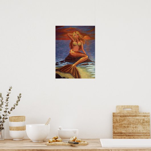 Mermaid Sunset Poster (Küche)