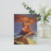 Mermaid Sunset - Postkarte (Stehend Vorderseite)