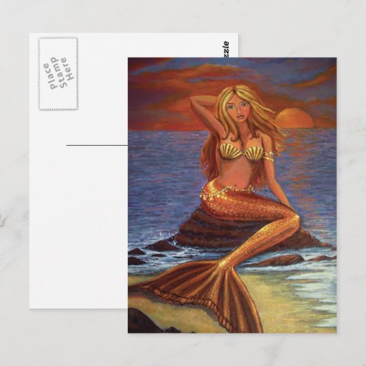 Mermaid Sunset - Postkarte (Vorne/Hinten)