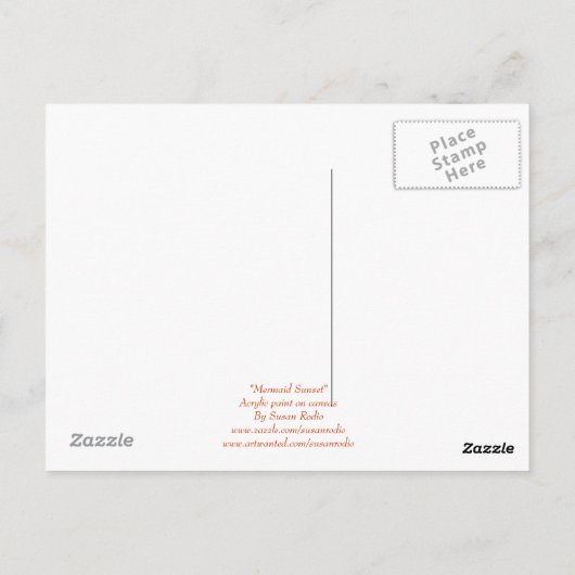 Mermaid Sunset - Postkarte (Rückseite)