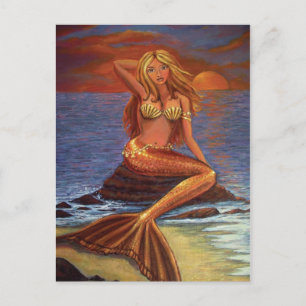 Mermaid Sunset - Postkarte