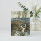 Mermaid & Swordsman Postkarte (Stehend Vorderseite)