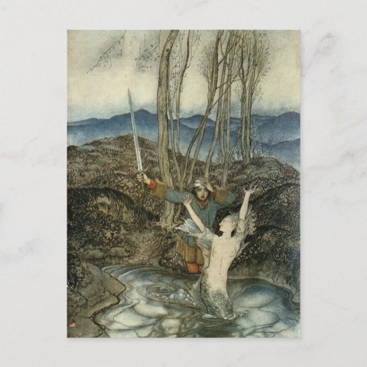 Mermaid & Swordsman Postkarte (Vorderseite)