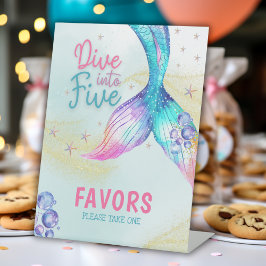 Mermaid Tail glitter dive into five Favors Sockelschild