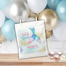 Mermaid Tail Glitter Splish Splash birthday Geschenktütchen