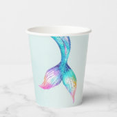 Mermaid Tail Onder the sea 1st birthday Pappbecher (Rückseite)